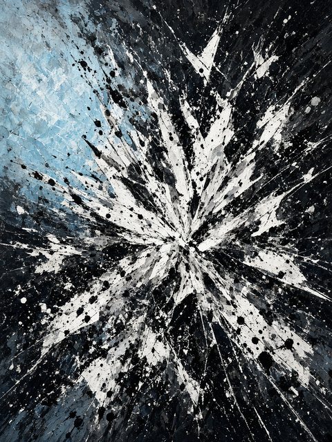 Glass Scream — abstract color-field painting by Kenny Wu, 2026