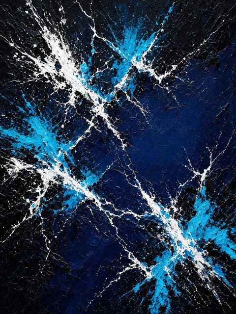 Strike Night — abstract color-field painting by Kenny Wu, 2026