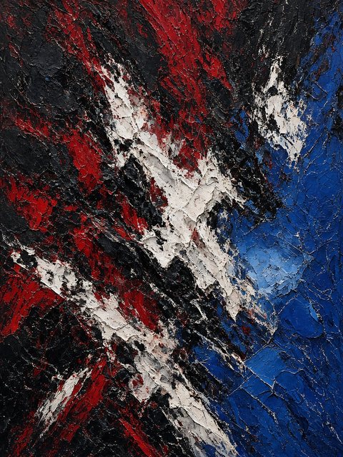 Knife Weather — abstract color-field painting by Kenny Wu, 2026