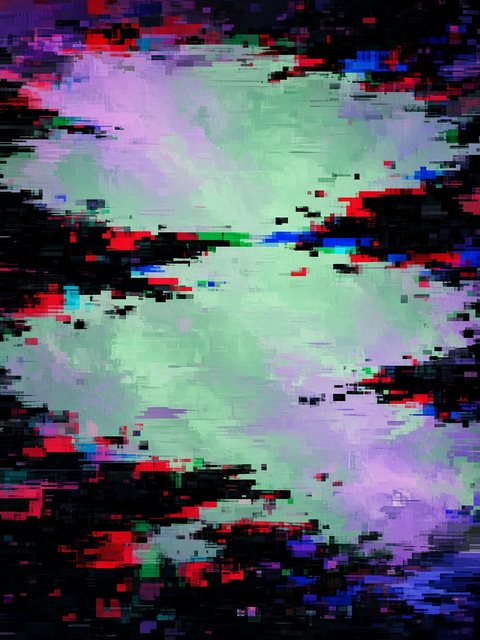 Signal Lost — abstract color-field painting by Kenny Wu, 2026