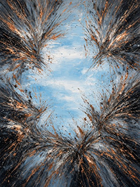 Magnetic Storm — abstract color-field painting by Kenny Wu, 2026